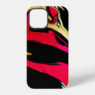 Agate Crystal. Golden swirl, artistic design. The iPhone 12 Case