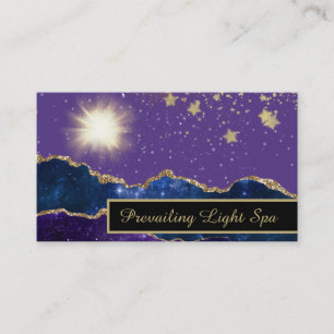 *~* Agate Energy Ball of Gold Light Purple Business Card