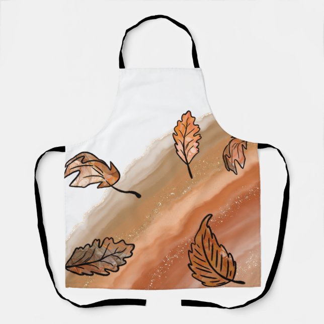 Agate Fall Leaves  Apron (Front)