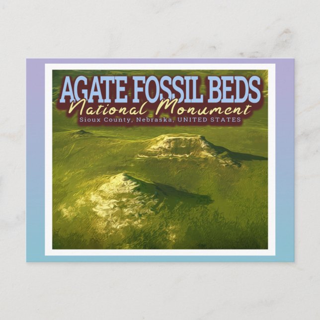 AGATE FOSSIL BEDS NATIONAL MONUMENT - NEBRASKA USA POSTCARD (Front)