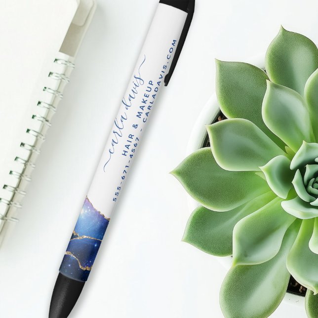 Agate Galaxy Celestial Stars Salon Black Ink Pen (Creator Uploaded)