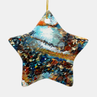 Agate Geode Abstract Ceramic Ornament