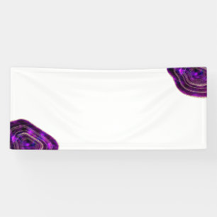 Agate Geode Cosmic Crystals Purple Glitter Banner