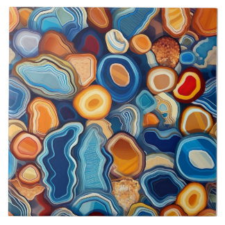 Agate Geode Endless Pattern Ceramic Tile