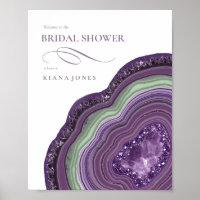 Agate Geode Glitter Bridal Shower Violet ID647