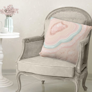 Agate Geode Glitter Rose Gold ID647 Cushion