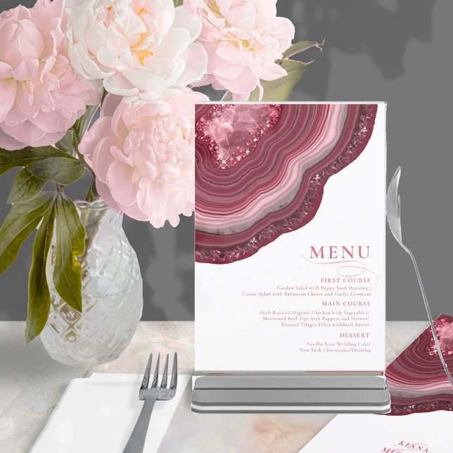 Agate Geode Glitter Wedding Burgundy ID647 (Creator Uploaded)