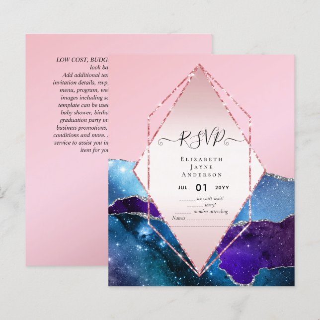 AGATE GLITTER RSVP Budget (Front/Back)