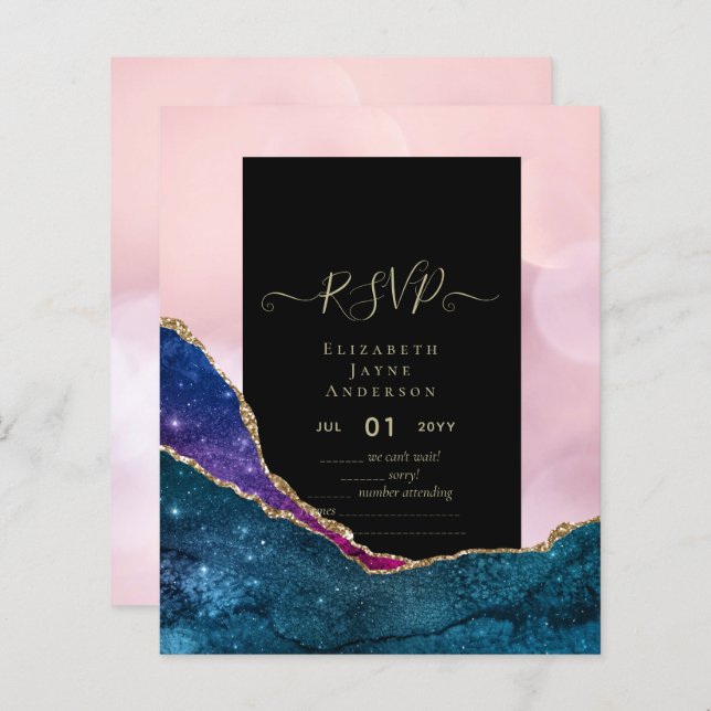 AGATE GLITTER RSVP Budget (Front/Back)