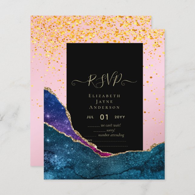 AGATE GLITTER RSVP Budget (Front/Back)