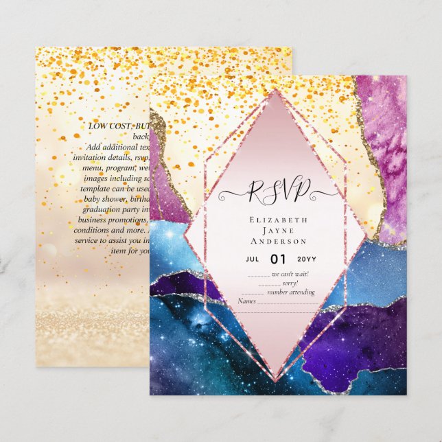 AGATE GLITTER RSVP Budget (Front/Back)