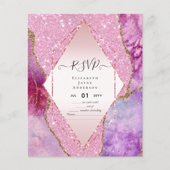 AGATE GLITTER RSVP Budget Flyer (Front)