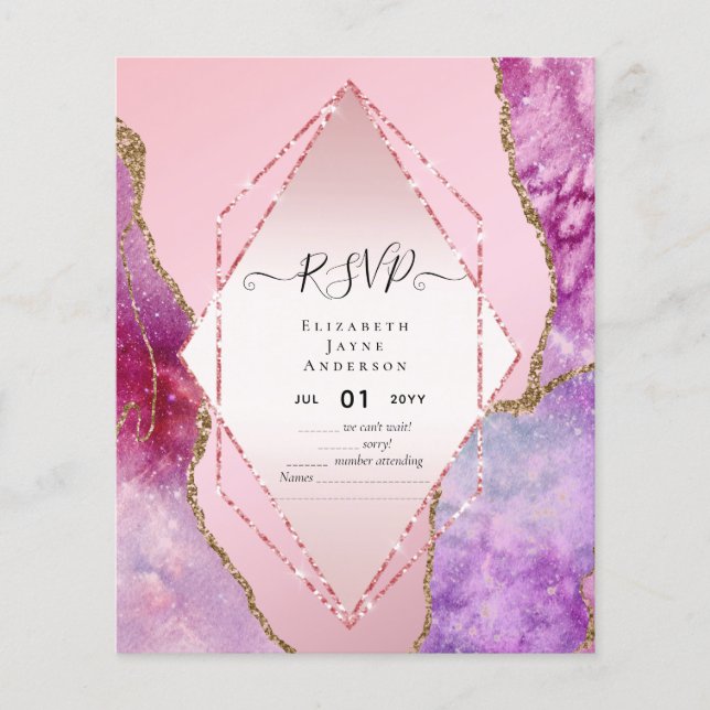 AGATE GLITTER RSVP Budget Flyer (Front)