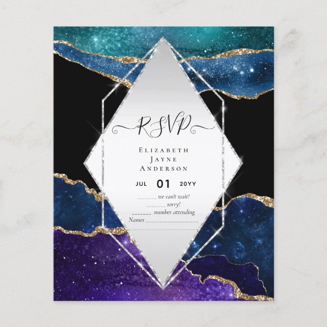 AGATE GLITTER RSVP Budget Flyer (Front)