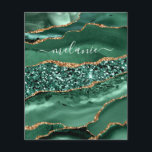 Agate Green Gold Glitter Geode Marble Custom Name Flyer<br><div class="desc">Agate Green Gold Glitter Geode Marble Custom Name Emerald Sparkle Personalised Birthday - Anniversary or Wedding Gift / Suppliest - Add Your Name - Text or Remove - Make Your Special Gift - Resize and move or remove and add text / elements with customisation tool. Design by MIGNED. Please see...</div>
