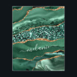Agate Green Gold Glitter Marble Flyer Custom Name<br><div class="desc">Agate Green Gold Glitter Geode Marble Custom Name Emerald Sparkle Personalised Birthday - Anniversary or Wedding Gift / Suppliest - Add Your Name - Text or Remove - Make Your Special Gift - Resize and move or remove and add text / elements with customisation tool. Design by MIGNED. Please see...</div>