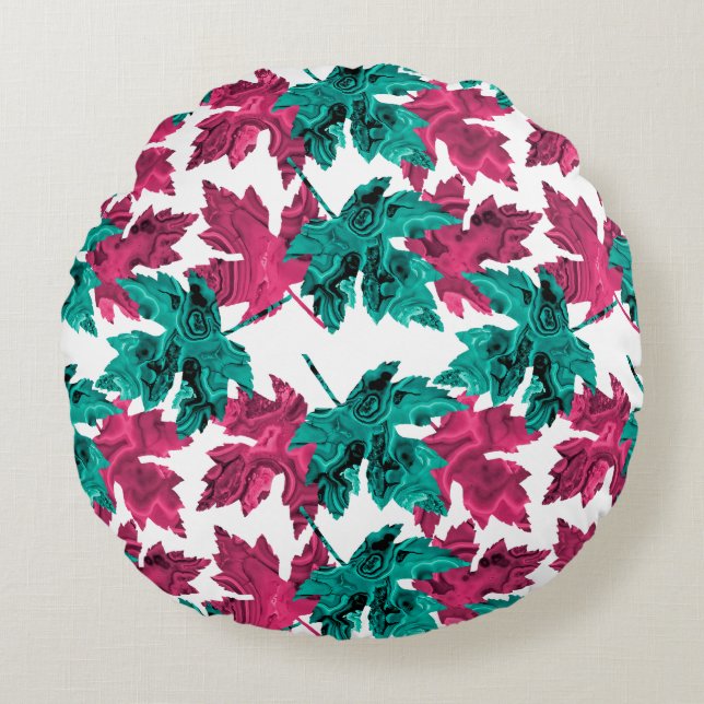Agate Leaf Round Cushion (Front)