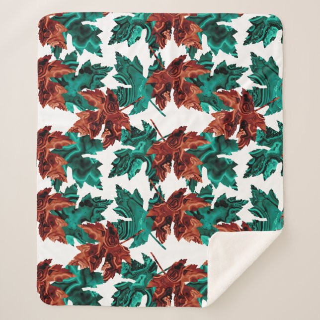 Agate Leaf Sherpa Blanket (Front)