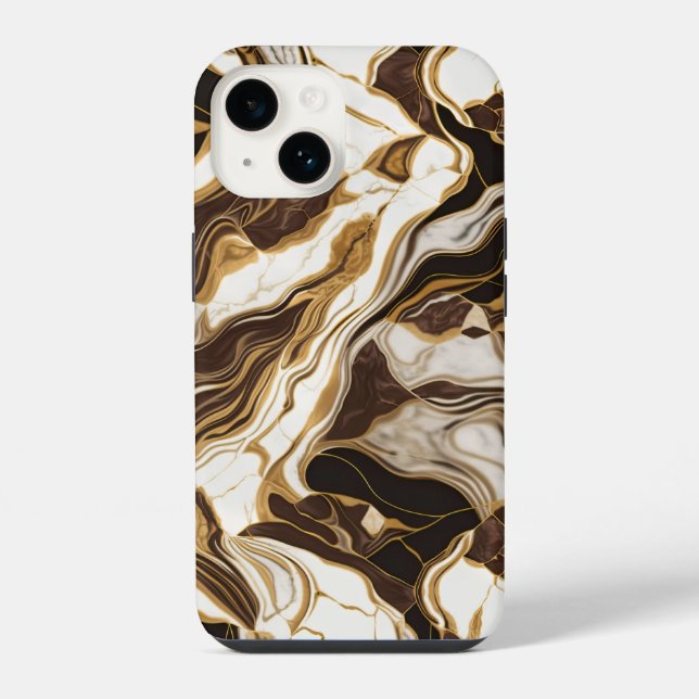 Agate Marble Inspired Luxury Texture iPhone Case (Back)