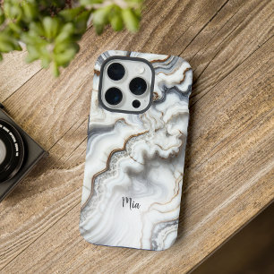 Agate Marble Personalised iPhone Case
