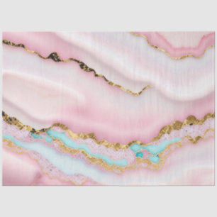 Agate Marble Popular Blue Pink Gold Collection Tissue Paper