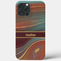 Agate Marble Strata - Burgundy Rust Dusty Aqua 
