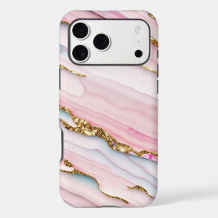 Agate Marble Trendy Blue Pink Gold Collection