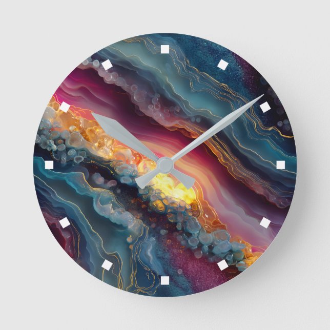 Agate Marble Wall Clock (Front)