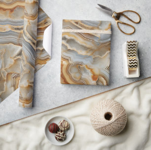 Agate Marbled Texture Print Wrapping Paper Roll