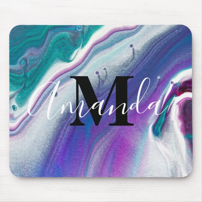 Agate Monogram Mouse Pad (Front)