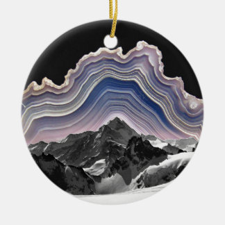 Agate Mountain Ceramic Ornament