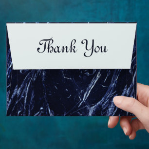 Agate Navy Blue Marble swirl Envelope