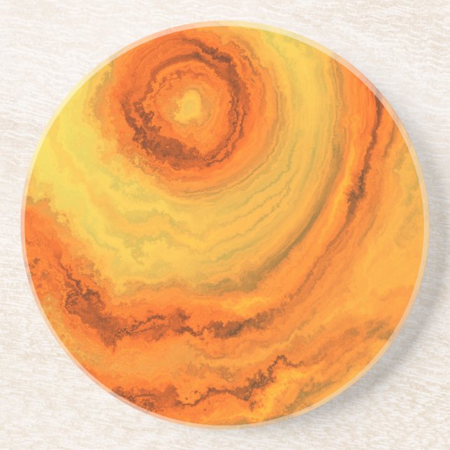 AGATE ORANGE & GOLD COASTER (Front)