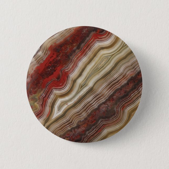 Agate Pattern 6 Cm Round Badge (Front)