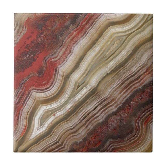 Agate Pattern Ceramic Tile (Front)