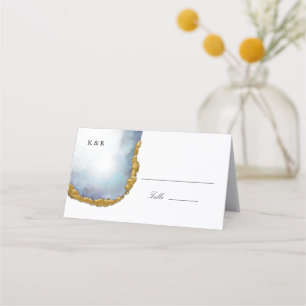 Agate Pearl Gold Wedding Place Card