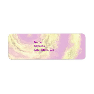 AGATE PINK & GOLD RETURN ADDRESS LABEL