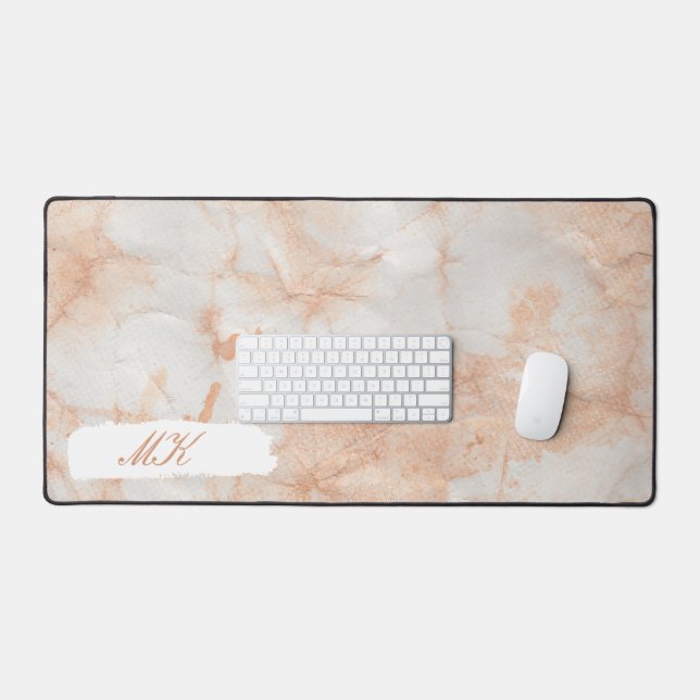 Agate Pink Marble swirl Desk Mat (Keyboard & Mouse)