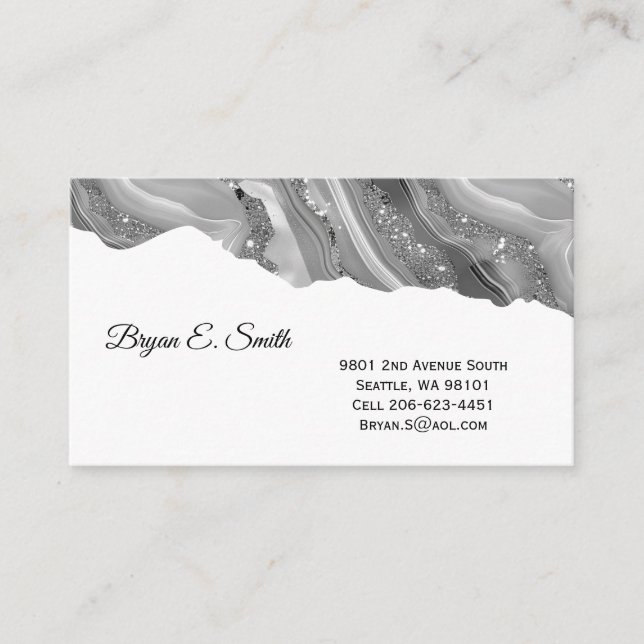 Agate Print Business Card (Front)