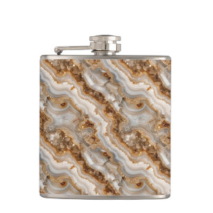 Agate Print Flask