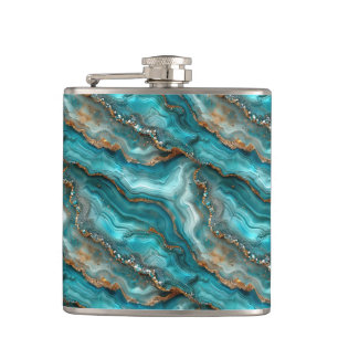 Agate Print Flask