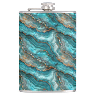 Agate Print Flask