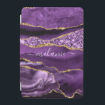 Agate Purple Violet Gold Glitter Geode Custom Name iPad Mini Cover<br><div class="desc">Agate Purple Violet Gold Glitter Geode Custom Name Sparkle Marble Personalised Birthday - Anniversary or Wedding Gift / Suppliest - Add Your Name - Text or Remove - Make Your Special Gift - Resize and move or remove and add text / elements with customisation tool. Design by MIGNED. Please see...</div>