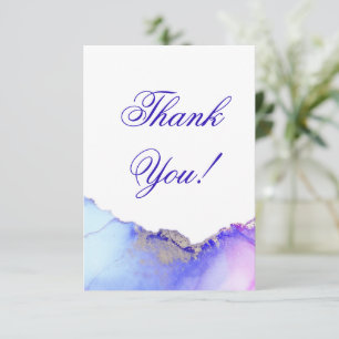 Agate Purple Wedding Thank You Card