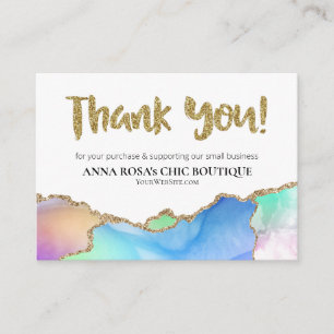 *~* AGATE QR Logo THANK YOU Review AP8 Rainbow Enclosure Card