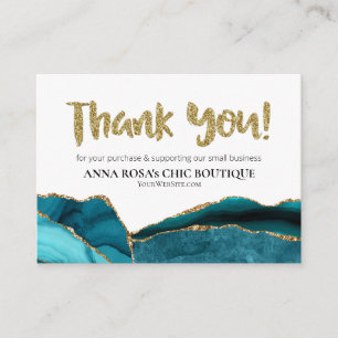 *~* AGATE QR Logo THANK YOU Review Branding AP8  Enclosure Card