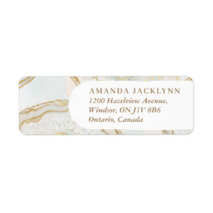Agate Quartz Texture Return Address Label