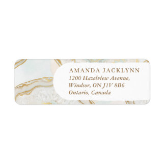 Agate Quartz Texture Return Address Label
