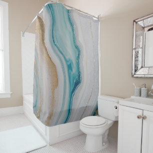 Agate Seascape Shower Curtain