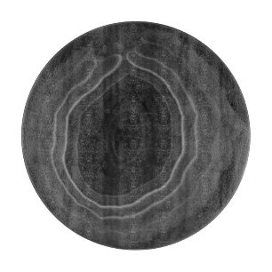 Agate slice grey unusual modern round cutting board